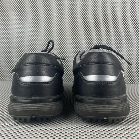 Nike Heritage Golf Shoes Sneakers Mens 11 Black Leather Logo Lace Up Athletic - Picture 8 of 10